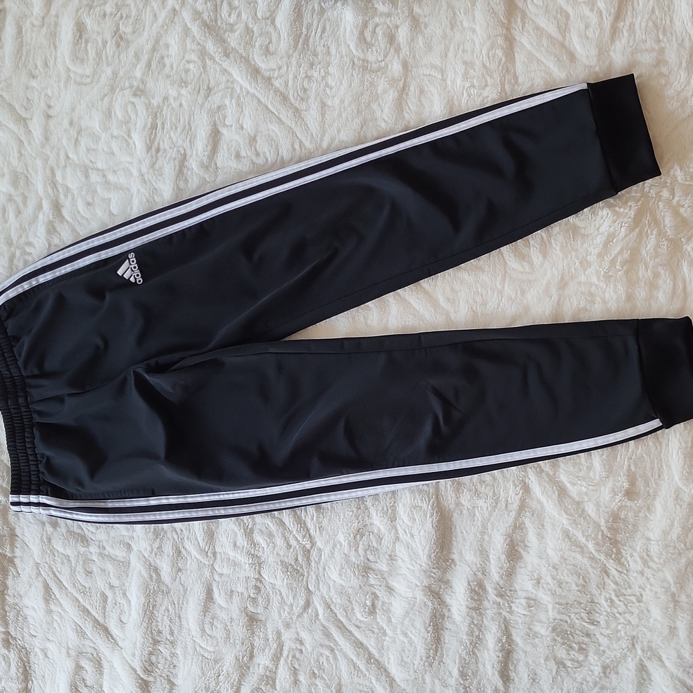 adidas 3-Stripes Super Fly Black Joggers - Youth M